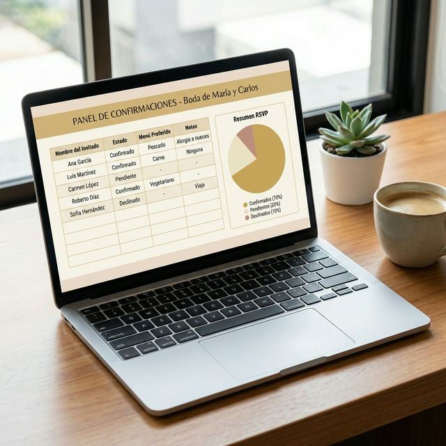 Panel de control RSVP integrado con Google Sheets